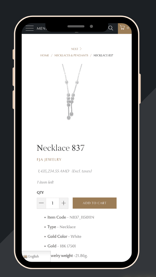 Jewelry Website Development 